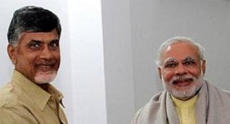 Amid cabinet musical chairs, Naidu meets Modi