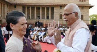 All's well in the House: Modi grabs Rahul's hand; Sonia, Advani chat
