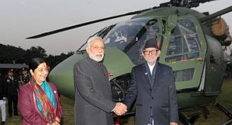 Modi holds strategic talks with Nepal, gifts Bodhi sapling, helicopter