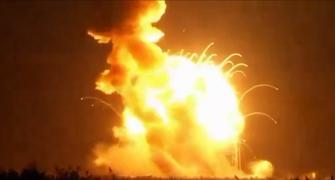 Fireball! NASA rocket explodes seconds after launch