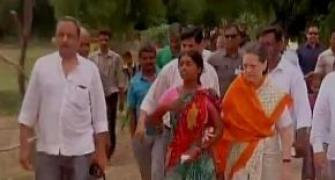 Sonia visits Rae Bareli, promises to take up water woes with UP CM