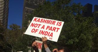 Modi supporters, Kashmiri groups exchange barbs outside UN