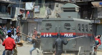 PHOTOS: Protests, stone pelting over clusters for Pandits in Srinagar