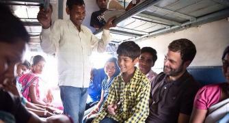 Land bill: Rahul takes train to meet farmers in Punjab