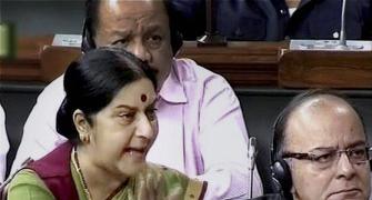 Congress protests against Sushma in Lok Sabha; disrupts Parliament