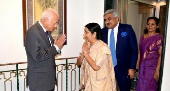 Swaraj identifies three pillars for deeper ties with Egypt