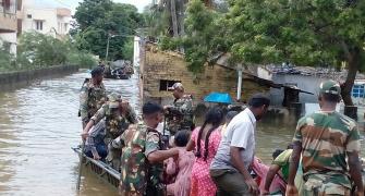 PHOTOS: Army, navy come to the rescue as rains pound Chennai