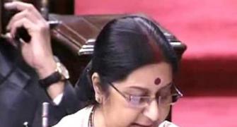 Opposition drowns out Sushma Swaraj's statement on Pakistan visit