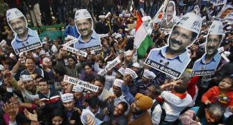 Pollsters off the mark as AAP rolls to landslide win in Delhi elections