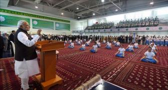Modi in Turkmenistan: 'I give you 100 on 100 marks for yoga demonstration'