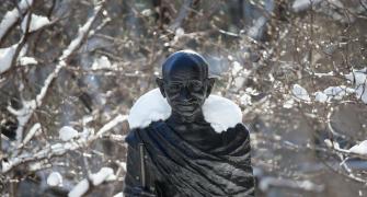 Gandhi statue in Hindu temple vandalised in Canada