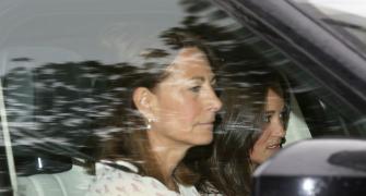 Here come the grandparents and aunt Pippa: Royal baby gets first visitors