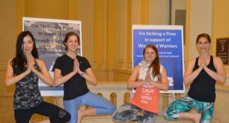 Yoga fever reaches Capitol Hill in US