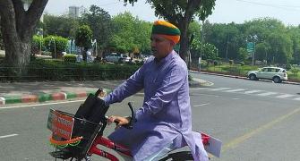 Unfazed by ridicule, this MP continues to cycle to Parliament
