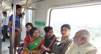 Photos: Life in a Metro with PM Modi