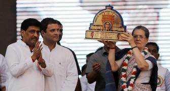 Sonia, Rahul assert Ambedkar's legacy for Congress on RSS turf