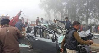 PHOTOS: 30-car pile-up on Haryana highway due to fog