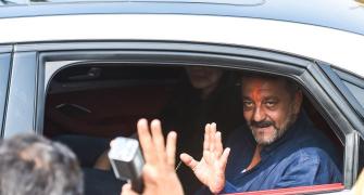 Sanjay Dutt walks out a free man after release from prison