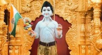 Idol of Lord Swaminarayan dressed up as RSS 'swayamsevak' sparks row