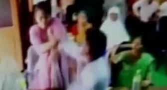 JDS leader slaps woman during party meet in Karnataka