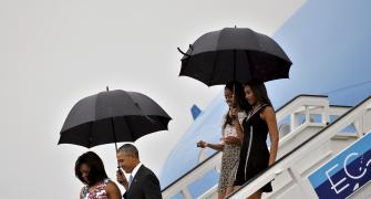 Barack Obama lands in Cuba as first US president