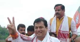 BJP's Sonowal hits a 6 in Assam