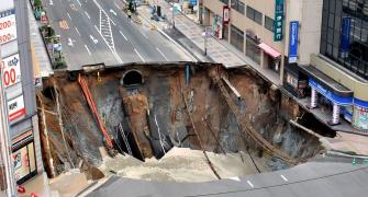 WTH! 15-metre deep sinkhole swallows Japanese street