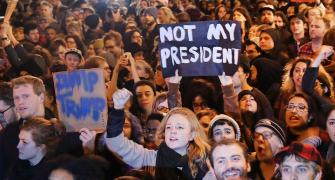 'NOT MY PRESIDENT' protests take over America