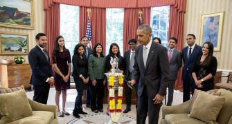Obama lights first-ever Diwali diya in White House