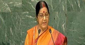 Modi lauds, Congress criticises Swaraj for UNGA address