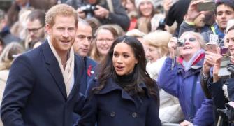 Prince Harry and Meghan step out for first joint royal event