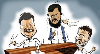 Goyal mimes, Athawale struggles, Rahul gets serious