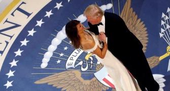PHOTOS: US President Trump, wife Melania have a 'ball' of a time