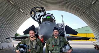 PHOTOS: IAF chief Dhanoa flies Rafale jet in France