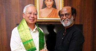 Malaysian PM Razak meets Rajinikanth on Chennai visit