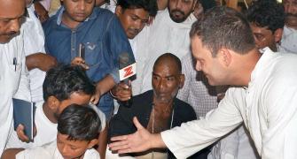 Denied entry to town, Rahul meets clash victims at Saharanpur border