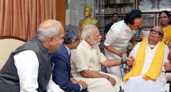 Why did Modi meet Karunanidhi?