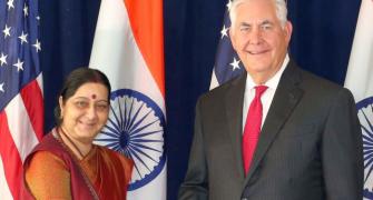 Swaraj raises issue of terrorism, H1B with Tillerson