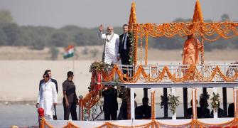 Shehnai tunes and a boat ride: Macron with Modi in Varanasi
