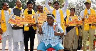 PHOTOS: This TDP MP's unique way of protesting