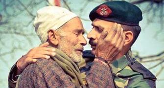 This photo of soldier hugging martyr's dad wins hearts online