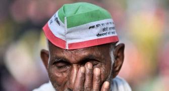 Portraits from the farmers march in Delhi