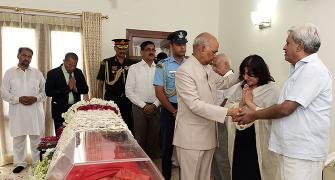 PHOTOS: Prez, PM pay tributes to Sushma