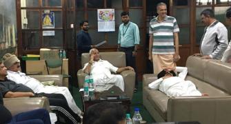 PHOTOS: BJP MLAs sleep in Karnataka assembly