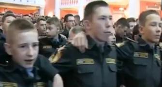WATCH: Russian cadets sing Hindi patriotic song
