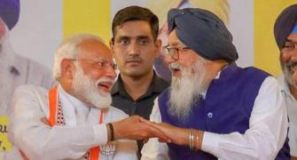 Amid farmers' stir, PM wishes ex-ally Badal on b'day