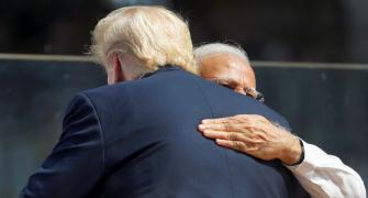 With 6 hugs, Modi, Trump show off their chemistry