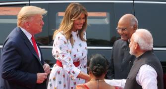 Trump gets ceremonial welcome at Rashtrapati Bhavan
