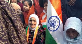 R-Day @ Shaheen Bagh: Dadis, Vemula's mom hoist flag