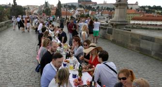 Prague celebrates end of COVID-lockdown with a party!